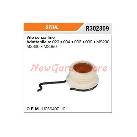 Vite senza fine pompa olio STIHL motosega 029 034 036 039 MS290 360 390 R302309