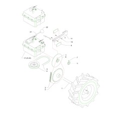 Z9-KETTENRAD MIT ROH-BREMSSCHEIBE F06131 ORIGINAL BLUE BIRD | NewgardenParts.com