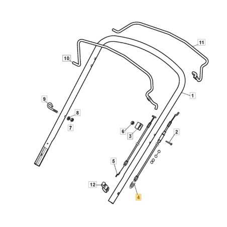 Câble de commande de traction ORIGINALE STIGA tondeuse à gazon AL4 46 SH 381030141/0 | NewgardenParts.com