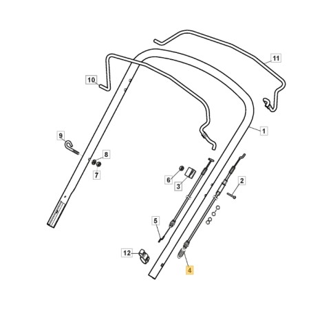 Cavo comando trazione ORIGINALE STIGA tagliaerba rasaerba AL4 46 SH 381030141/0 | NewgardenParts.com