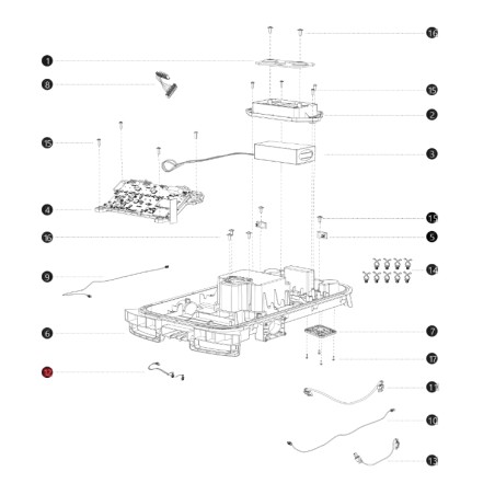 Cavo contatto di ricarica i108E ORIGINALE BLUEBIRD robot rasaerba AB12.02.00.0158 | NewgardenParts.com