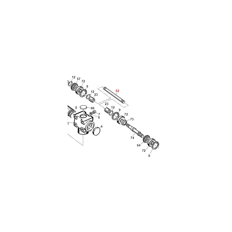 Arbre de rallonge pour chargeuse-pelleteuse 150RC ORIGINAL GIANNI FERRARI 01.40.00.2550