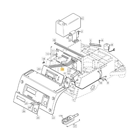 Cavo display scheda robot modelli AUTOCLIP520 ORIGINALE STIGA 1126-1236-01 | NewgardenParts.com