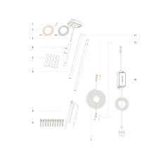 TUBO SUPPORTO ANTENNA SERIE X AB12.03.00.0014 ORIGINALE BLUE BIRD | NewgardenParts.com