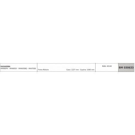 Câble de frein moteur HARRY pour tondeuse HR460PX câble 1227 mm gaine 1040 mm | NewgardenParts.com
