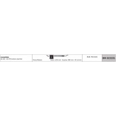 Cavo freno motore IBEA rasaerba IB-420 IB-470 cavo 1176mm guaina 990mm Ø 1,6mm | NewgardenParts.com