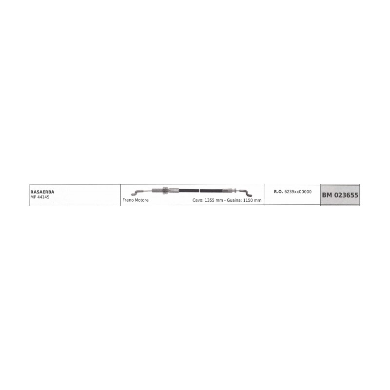 Cavo freno motore MAORI rasaerba MP 4414S cavo 1355 mm guaina 1150 mm