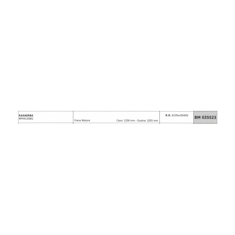 Cavo freno motore MAORI rasaerba MP4413SBQ cavo 1256 mm guaina 1055 mm