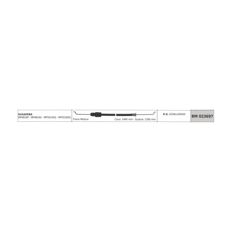 MAORI cortacésped cable de freno motor MP4814P MP4814S cable 1490mm vaina 1260mm