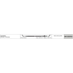 MAORI Rasenmähermotor-Bremskabel MP5318S - MP5518SQ Kabel 1540 mm Ummantelung 1262 mm