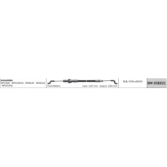 Cable de freno motor cortacésped MAORI MP5318S - MP5518SVQ cable 1547 mm vaina 1263 mm