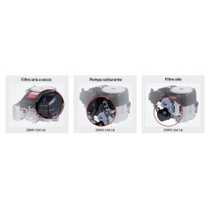 Moteur à essence complet ZANETTI ZBMV550L8 arbre vertical 25x80 tracteur | NewgardenParts.com