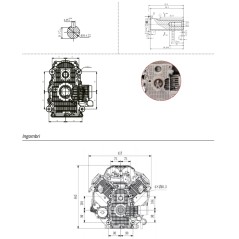 Complete engine ZANETTI ZBMV750/2L8 750 cc 16kW cylindrical shaft L8 25.4x80.26 | NewgardenParts.com