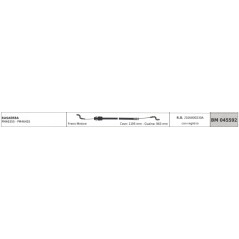 MOWOX cable freno motor cortacésped PM4635S PM4645S cable 1195 mm vaina 963 mm