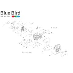 Schalldämpfer für P45-P55-P58 ECO RIGID 753620 ORIGINAL BLUE BIRD | NewgardenParts.com