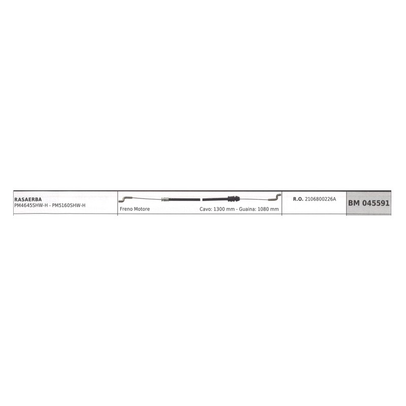 Cavo freno motore MOWOX rasaerba PM4645SHW-H cavo 1300mm guaina 1080mm