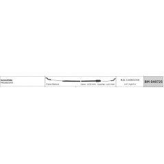 MOWOX Rasenmähermotor-Bremskabel PM5660SHW Kabel 1370mm Mantel 1133mm