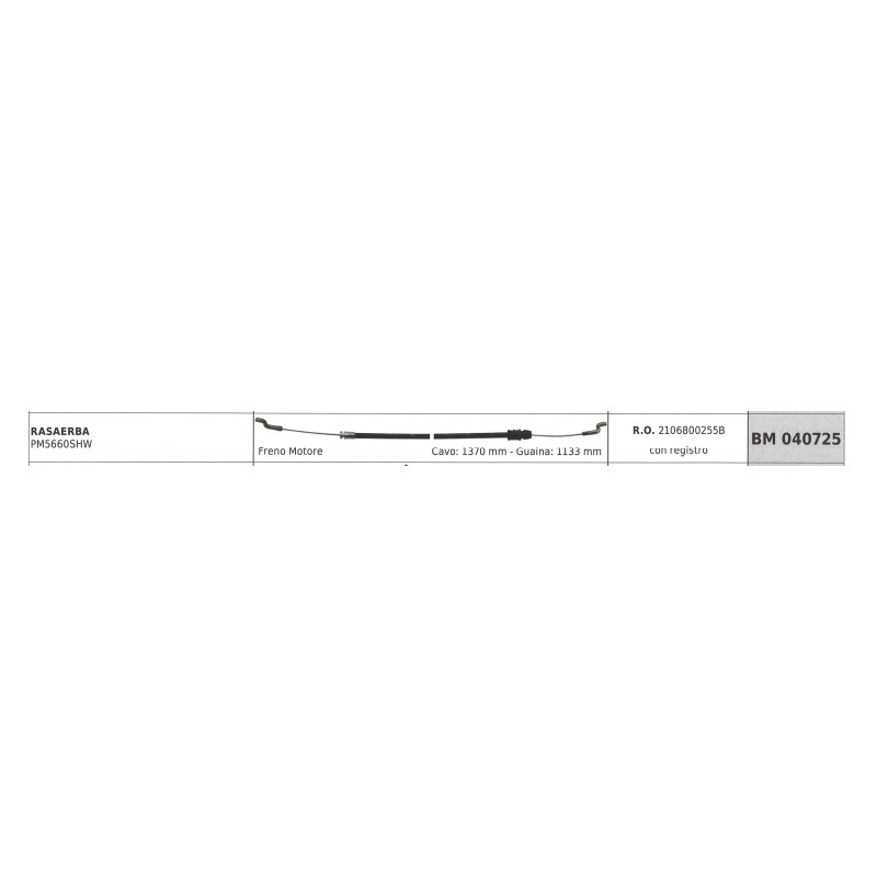 Cavo freno motore MOWOX rasaerba PM5660SHW cavo 1370 mm guaina 1133 mm