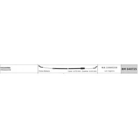 MOWOX Rasenmähermotor-Bremskabel PM5660SHW Kabel 1370mm Mantel 1133mm | NewgardenParts.com