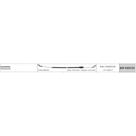 Cavo freno motore MOWOX rasaerba PM5660SHW cavo 1370 mm guaina 1133 mm | NewgardenParts.com