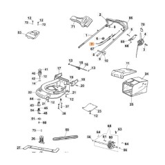 Cavo freno motore rasaerba modelli MAX44TH ORIGINALE EMAK 66060507R | NewgardenParts.com