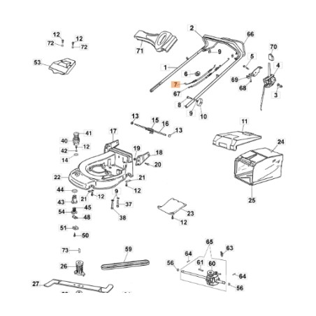 Cavo freno motore rasaerba modelli MAX44TH ORIGINALE EMAK 66060507R | NewgardenParts.com