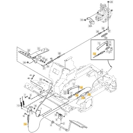 Cavo freno motore ruota sdoppiato trattorino ORIGINALE STIGA 1137-1137-01 | NewgardenParts.com