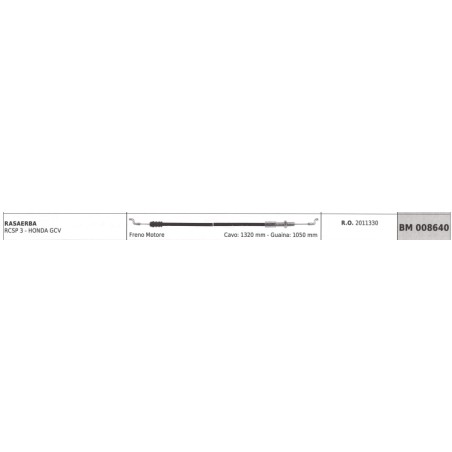 SANDRIGARDEN RCSP3 HONDAGCV cortacésped cable 1320mm funda de cable 1050mm | NewgardenParts.com