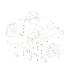F06189\nWHEEL AXLE SPACER 20X28X10 GRE F06189 ORIGINAL BLUE BIRD | NewgardenParts.com