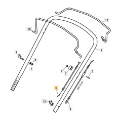 Cavo freno ORIGINALE STIGA rasaerba tagliaerba AL4 46 SH 181030088/0 | NewgardenParts.com