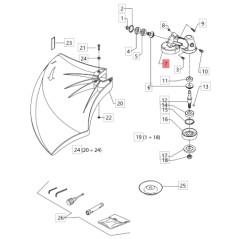 ORIGINAL BLUE BIRD EP280EI BC261L 481100 brush cutter bevel gear case | NewgardenParts.com