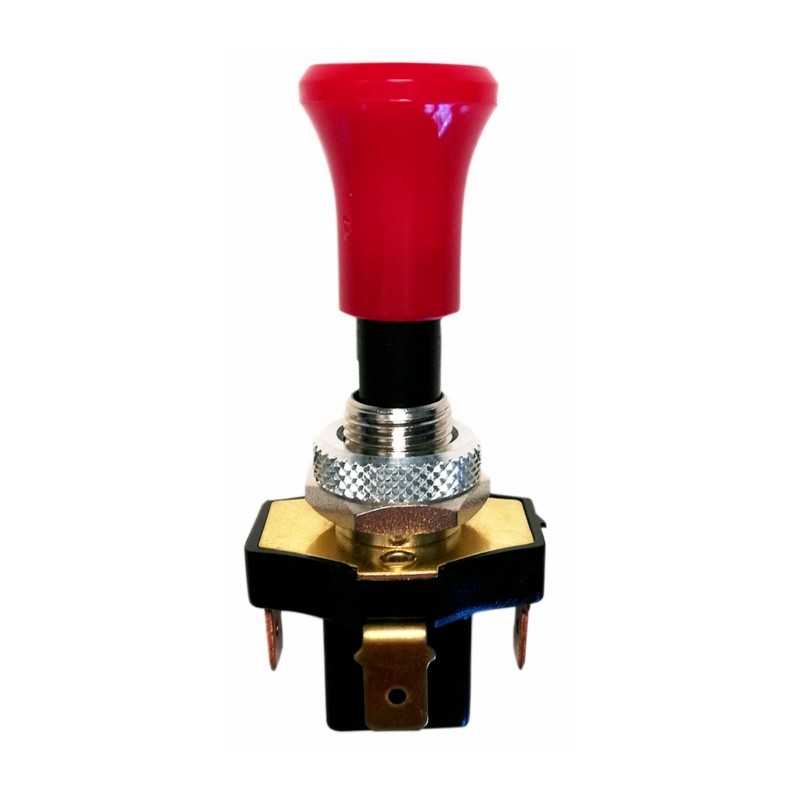 Pull switch with return + red illuminated knob 12V no bulb 55334