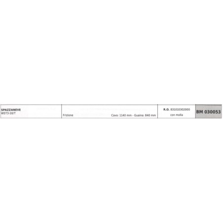 Cavo frizione con molla MAORI spazzaneve WST3-10/T cavo 1140 mm guaina 840 mm | NewgardenParts.com