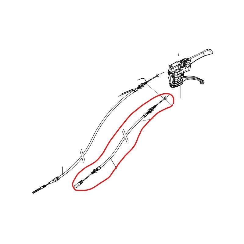 Câble d'embrayage motoculteur modèles BRIK1S ORIGINAL EMAK 68310114R