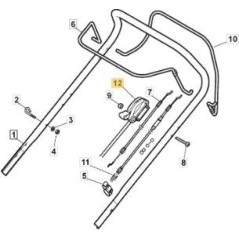 ACCELERATEUR CAPRO DM 50/55 GGP196 ORIGINAL STIGA - 181005507/0