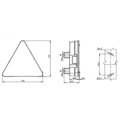 55961 - LED rear light right side 12-24V triangular 163x38,8x144 mm ORIGINAL AMA | NewgardenParts.com