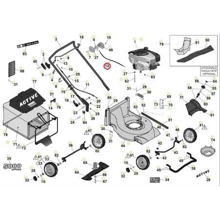 ORIGINAL ACTIVE Gaszug-Rasenmäher Modelle 4300 - 5800 050069 | NewgardenParts.com