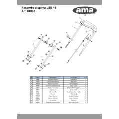 76199 - LEVA FRENO MOTORE X 75550 ORIGINALE AMA
