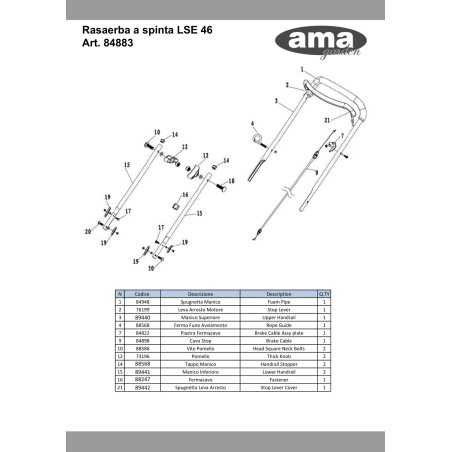 84898 - CAVO STOP ORIGINALE AMA