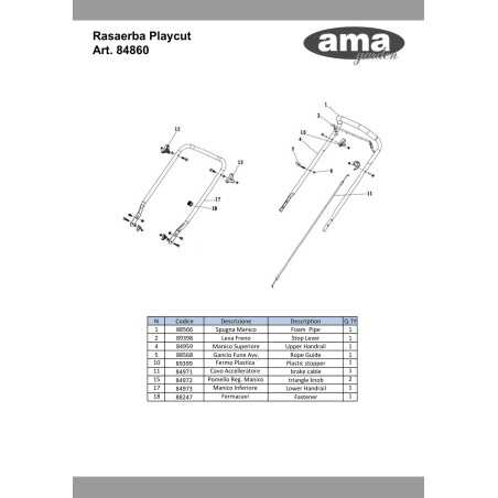 84973 - POIGNÉE INFÉRIEURE AMA ORIGINALE | NewgardenParts.com