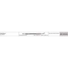 Câble d'accouplement des lames GREEN LINE motofaucheuse GL870MF câble 1605mm gaine 1380mm | NewgardenParts.com