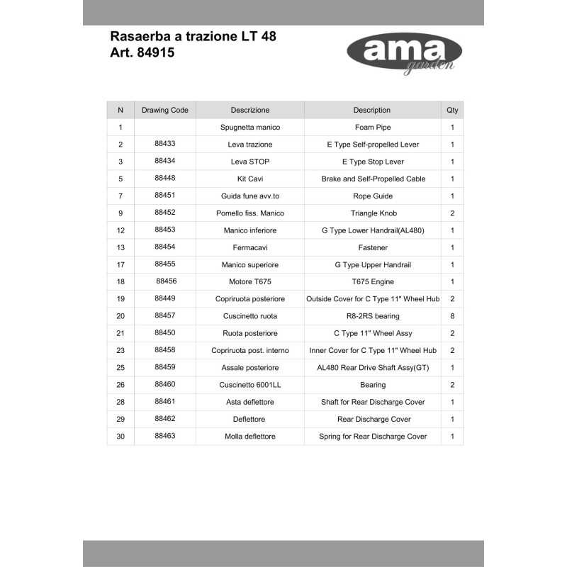 88457 - Roulement de roue AMA LTA48 d'origine