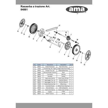 89457 - ORIGINAL AMA LTS 461H TRACTION SPRING