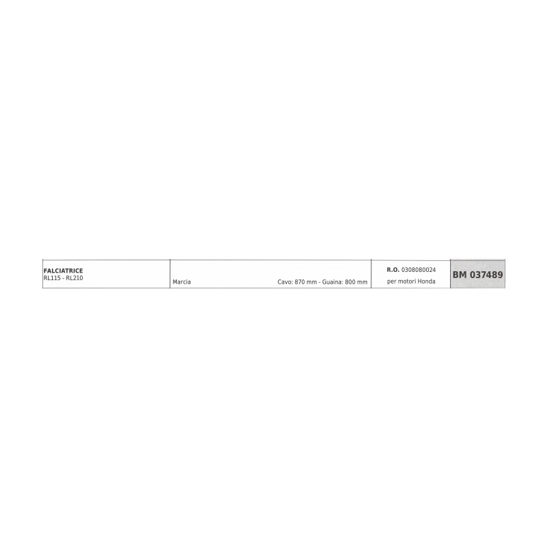 Cavo marcia REQUES ET LECOEUR falciatrice RL115 RL210 cavo 870 mm guaina 800 mm