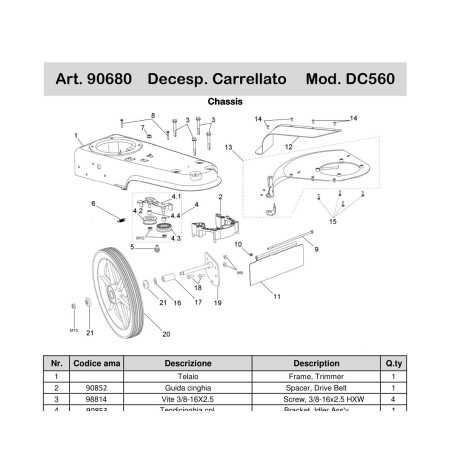 90859 - BELT TENSIONER SPRING FOR 90680 ORIGINAL AMA | NewgardenParts.com