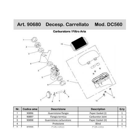 90899 - ORIGINAL AMA CARBURETOR FOR 90680 | NewgardenParts.com