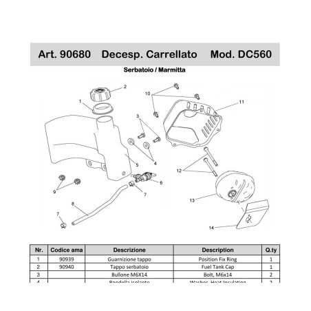 90940 - ORIGINAL AMA TANK CAP FOR 90680 | NewgardenParts.com