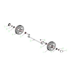 92535 - ROUE AVANT COMPLÈTE POUR 90876 ORIGINAL AMA