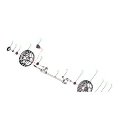 92536 - RUEDA TRASERA COMPLETA PARA 90876 ORIGINAL AMA | NewgardenParts.com