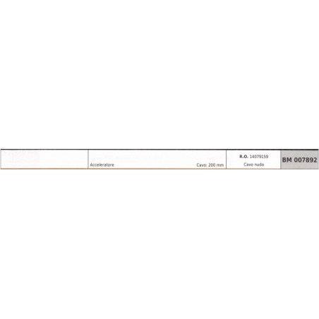 KOHLER throttle cable 200 mm cable 14079159 | NewgardenParts.com